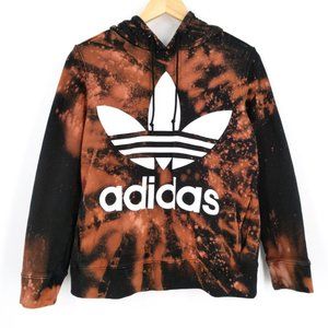 Adidas Custom Dyed Trefoil Graphic Hoodie Black S
